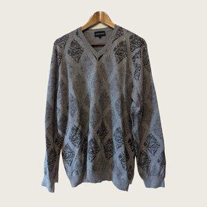 EMPORIO ARMANI - Wool/cashmere patterned sweater - Sz 54